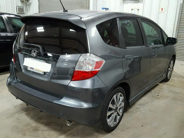 JHMGE8H56DC035207 - 2013 HONDA FIT SPORT GRAY photo 4