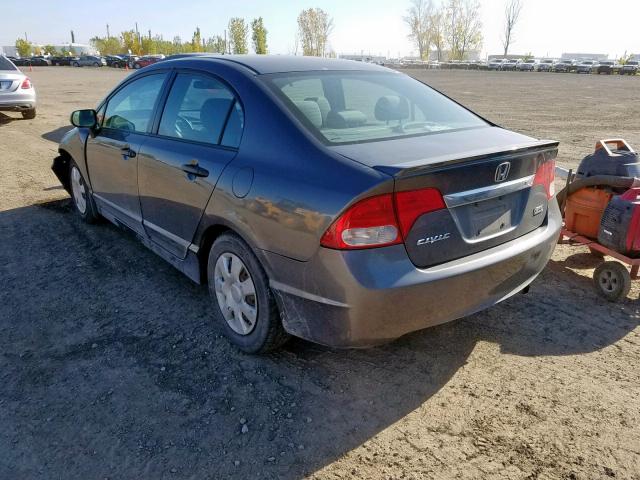 2HGFA1F22AH020092 - 2010 HONDA CIVIC DX GRAY photo 3