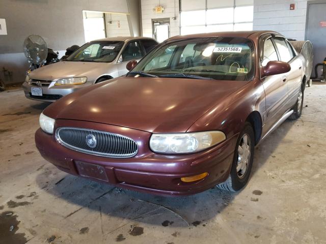 1G4HP54K214142587 - 2001 BUICK LESABRE CU RED photo 2