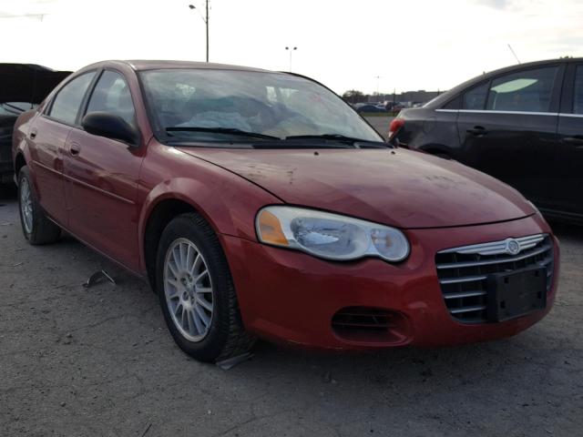 1C3EL46XX4N409130 - 2004 CHRYSLER SEBRING LX RED photo 1