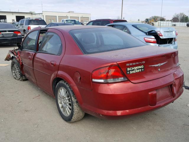 1C3EL46XX4N409130 - 2004 CHRYSLER SEBRING LX RED photo 3