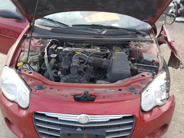 1C3EL46XX4N409130 - 2004 CHRYSLER SEBRING LX RED photo 7