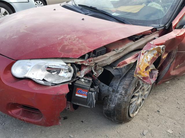 1C3EL46XX4N409130 - 2004 CHRYSLER SEBRING LX RED photo 9