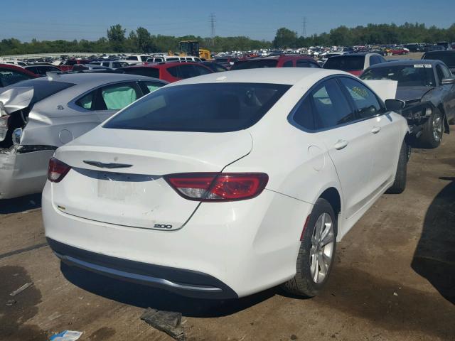 1C3CCCAB1FN659940 - 2015 CHRYSLER 200 LIMITE WHITE photo 4