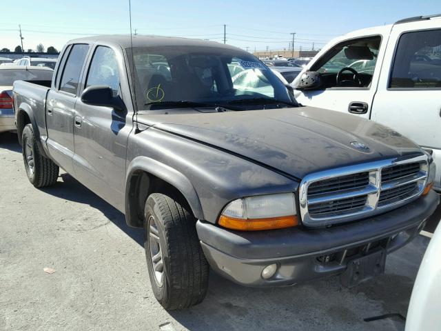 1D7HL38N74S630545 - 2004 DODGE DAKOTA QUA GRAY photo 1