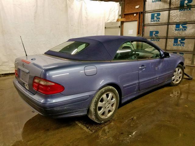 WDBLK65G81T082400 - 2001 MERCEDES-BENZ CLK 320 BLUE photo 4