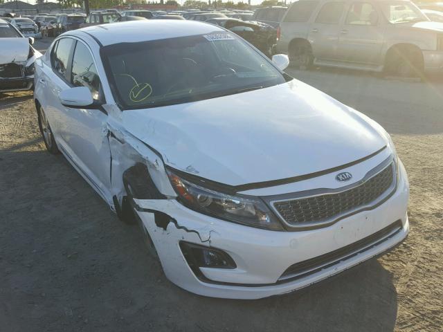 KNAGN4ADXG5099252 - 2016 KIA OPTIMA HYB WHITE photo 1