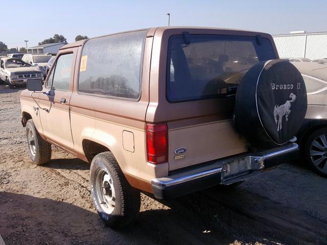 1FMCU14T7GUC71342 - 1986 FORD BRONCO II TAN photo 3