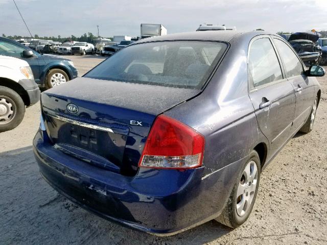 KNAFE121685497879 - 2008 KIA SPECTRA EX BLUE photo 4