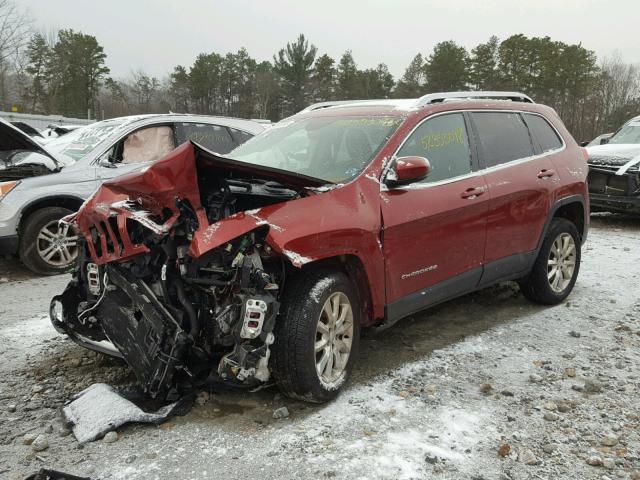 1C4PJMDBXFW655304 - 2015 JEEP CHEROKEE L RED photo 2