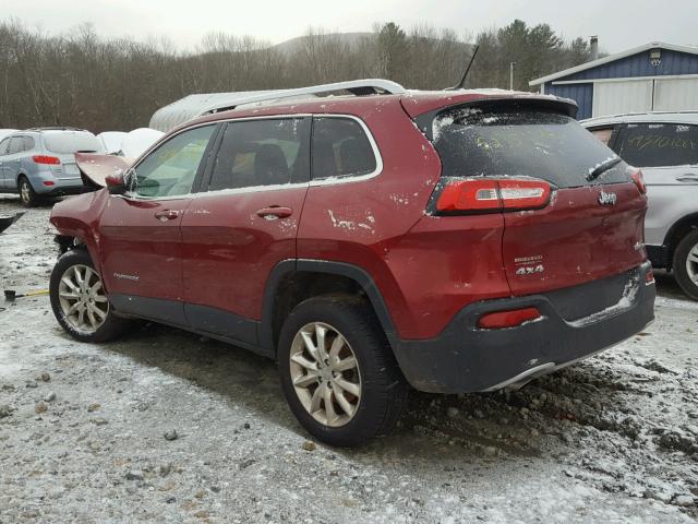 1C4PJMDBXFW655304 - 2015 JEEP CHEROKEE L RED photo 3