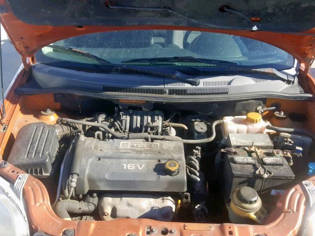 KL1TD56617B172845 - 2007 CHEVROLET AVEO BASE ნარინჯისფერი ფოტო 7