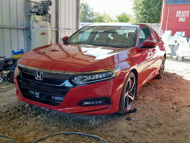 1HGCV1F34JA257276 - 2018 HONDA ACCORD SPO RED photo 2