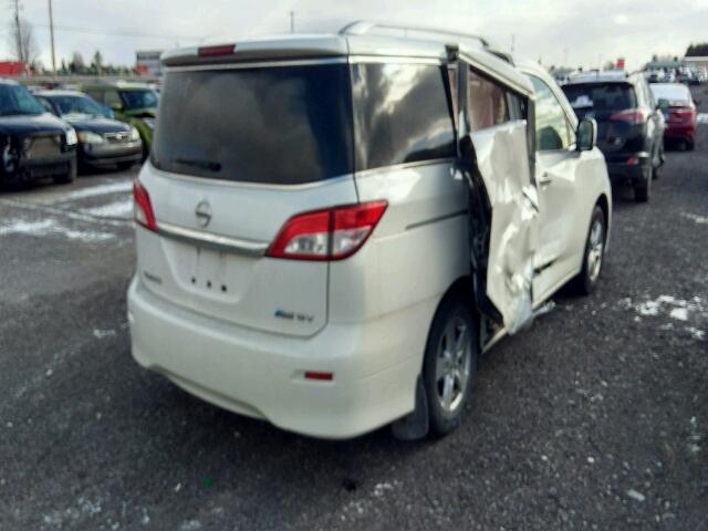 JN8AE2KP9B9001369 - 2011 NISSAN QUEST S WHITE photo 4