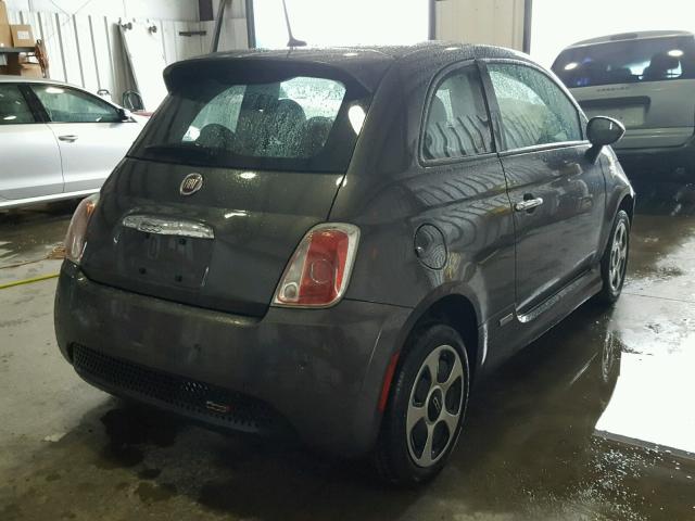 3C3CFFGE2FT640355 - 2015 FIAT 500 ELECTR GRAY photo 4