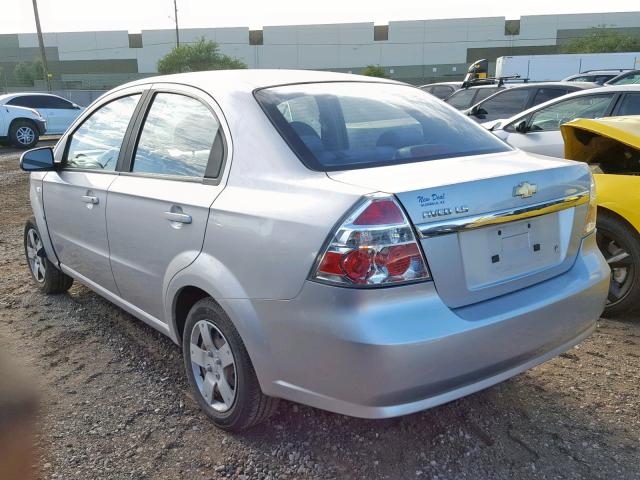 KL1TD56648B152588 - 2008 CHEVROLET AVEO BASE Күміс фото 3
