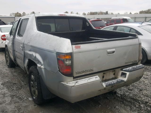 2HJYK163X8H521931 - 2008 HONDA RIDGELINE SILVER photo 3