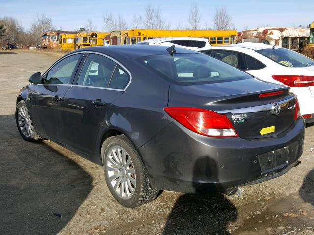 W04GW5EV2B1042594 - 2011 BUICK REGAL CXL GRAY photo 3