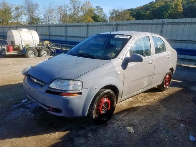 KL1TD56606B588769 - 2006 CHEVROLET AVEO BASE Сұр фото 2