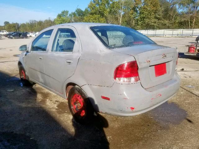 KL1TD56606B588769 - 2006 CHEVROLET AVEO BASE Сұр фото 3