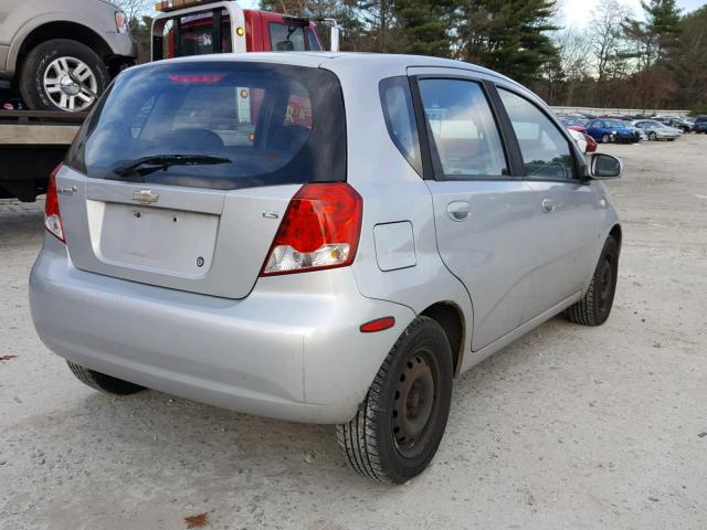 KL1TD66698B248948 - 2008 CHEVROLET AVEO BASE Күміс фото 4