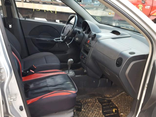 KL1TD66698B248948 - 2008 CHEVROLET AVEO BASE Күміс фото 5