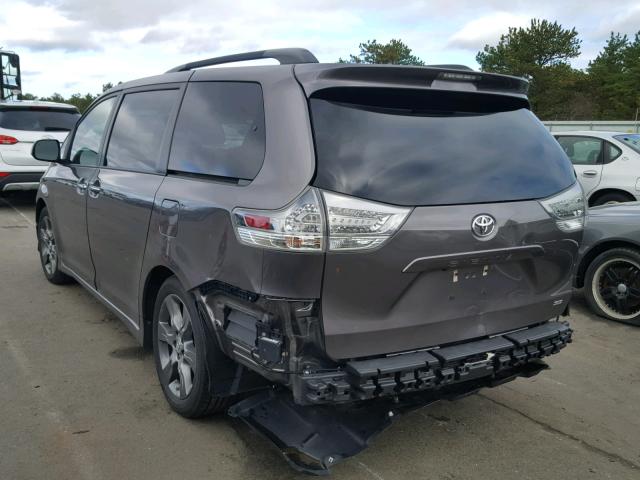 5TDXK3DC4FS608284 - 2015 TOYOTA SIENNA SPO GRAY photo 3