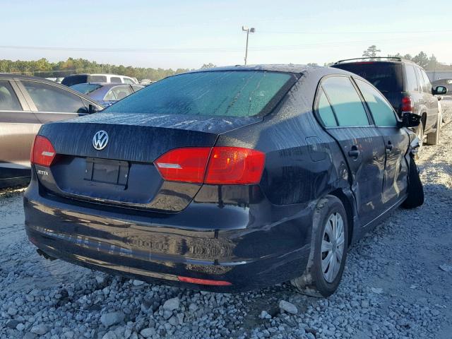 3VW2K7AJ6CM370516 - 2012 VOLKSWAGEN JETTA BASE 黑色 照片 4