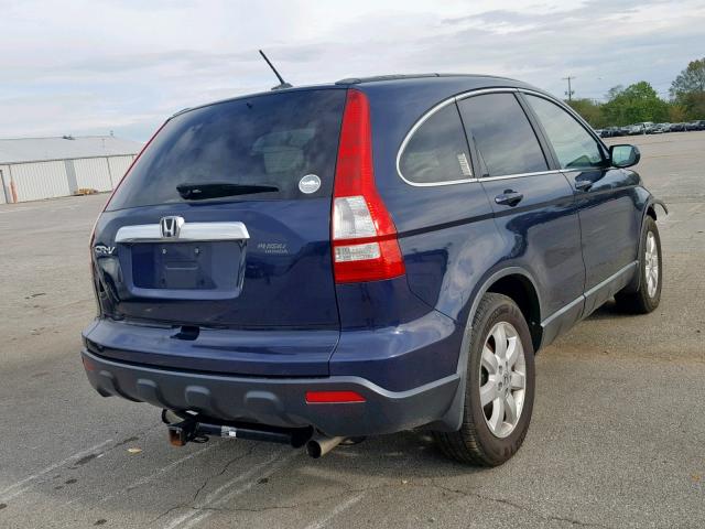 5J6RE48738L016909 - 2008 HONDA CR-V EXL BLUE photo 4