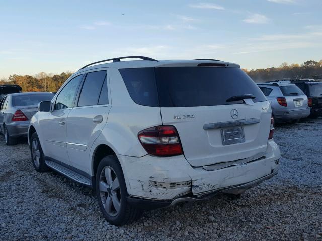 4JGBB5GB8AA566678 - 2010 MERCEDES-BENZ ML 350 WHITE photo 3