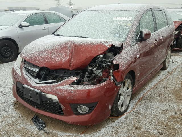 JM1CR293790356888 - 2009 MAZDA 5 RED photo 2