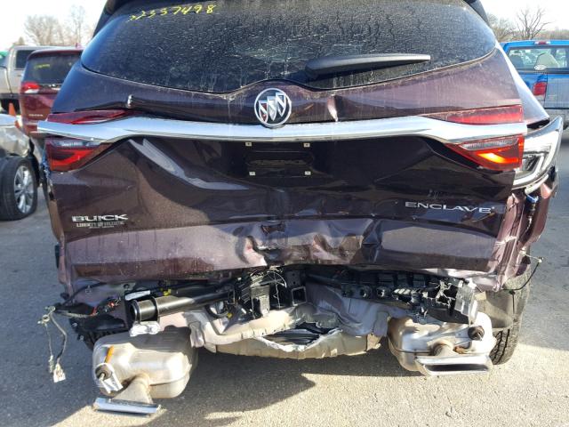 5GAERCKW6JJ164879 - 2018 BUICK ENCLAVE PR BURGUNDY photo 9