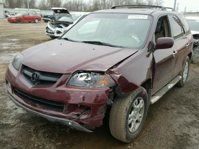 2HNYD188X3H531966 - 2003 ACURA MDX TOURIN BURGUNDY photo 2