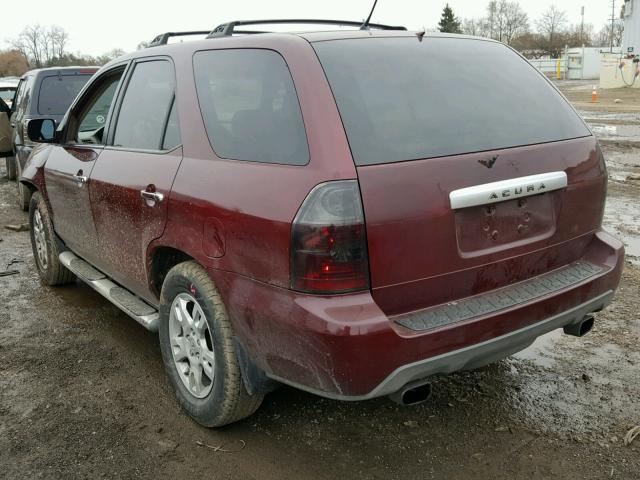 2HNYD188X3H531966 - 2003 ACURA MDX TOURIN BURGUNDY photo 3