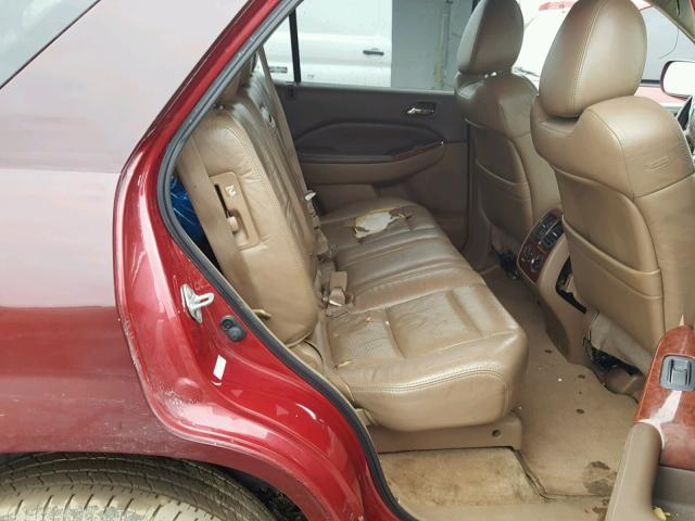 2HNYD188X3H531966 - 2003 ACURA MDX TOURIN BURGUNDY photo 6