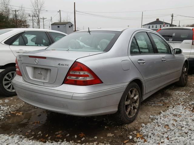 WDBRF92H87F914483 - 2007 MERCEDES-BENZ C 280 4MAT SILVER photo 4