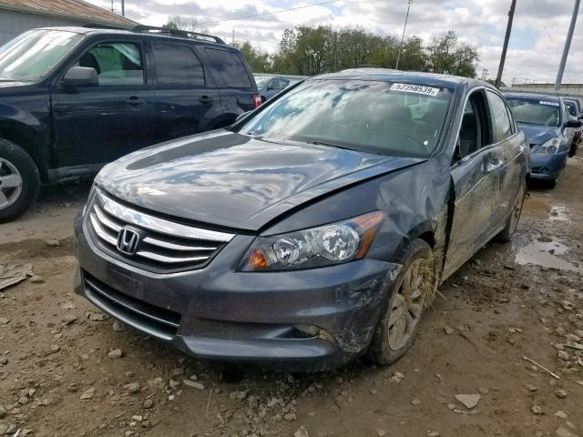 1HGCP3F86BA022722 - 2011 HONDA ACCORD EXL GRAY photo 2