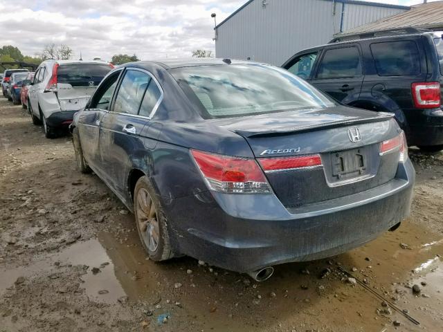 1HGCP3F86BA022722 - 2011 HONDA ACCORD EXL GRAY photo 3