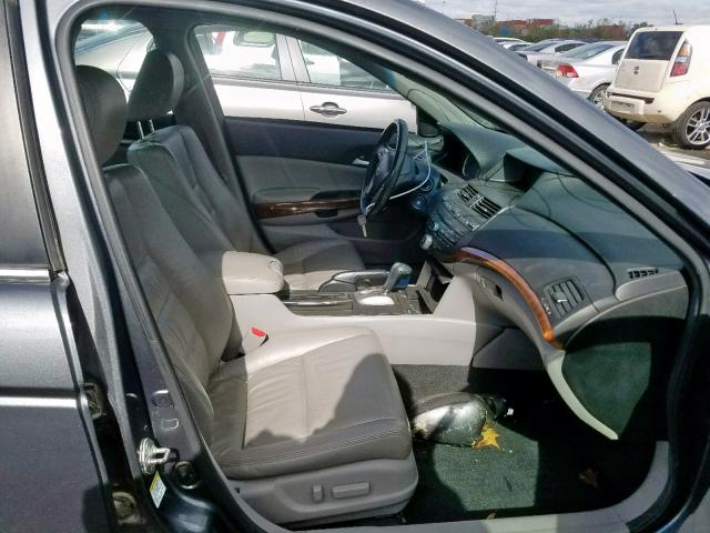 1HGCP3F86BA022722 - 2011 HONDA ACCORD EXL GRAY photo 5