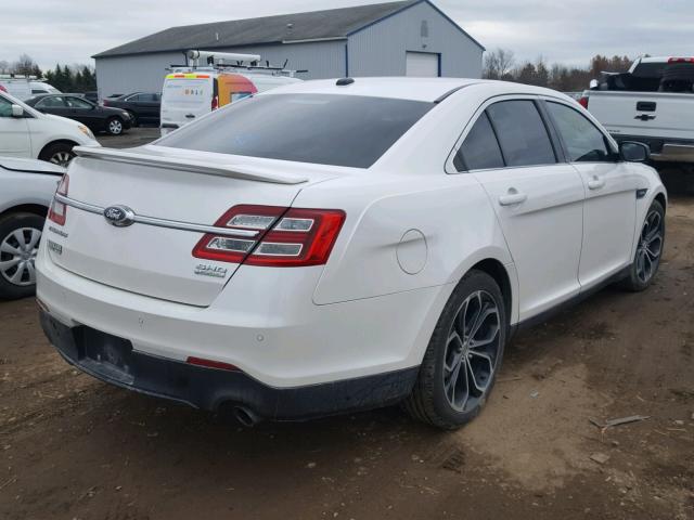 1FAHP2KT4DG154053 - 2013 FORD TAURUS SHO WHITE photo 4