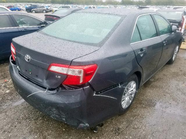 4T4BF1FK1CR202009 - 2012 TOYOTA CAMRY BASE GRAY photo 4