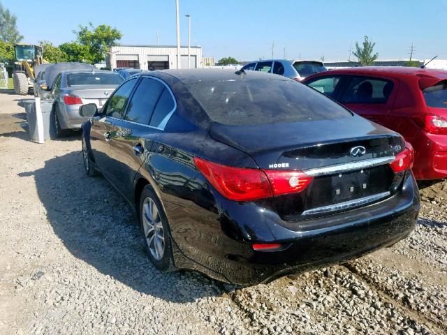 JN1BV7AR8EM690079 - 2014 INFINITI Q50 BASE BLACK photo 3