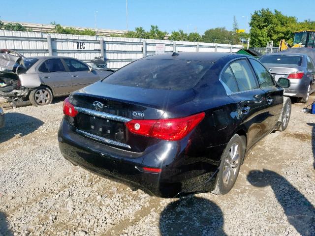 JN1BV7AR8EM690079 - 2014 INFINITI Q50 BASE BLACK photo 4