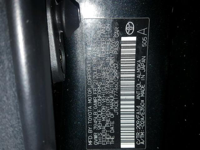 JTKDE177460129937 - 2006 TOYOTA SCION TC 黑色 照片 10