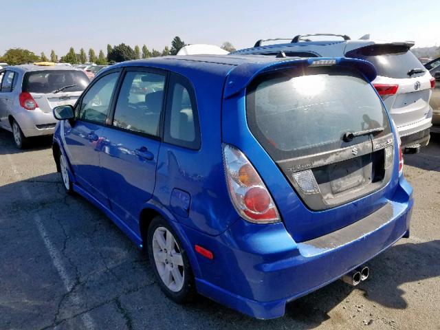 JS2RC61H255300743 - 2005 SUZUKI AERIO SX BLUE photo 3