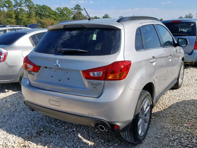 4A4AP4AW4FE057672 - 2015 MITSUBISHI OUTLANDER SILVER photo 4