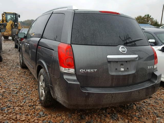 5N1BV28U27N101742 - 2007 NISSAN QUEST S GRAY photo 3