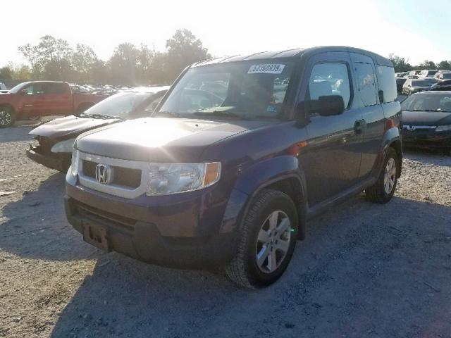 5J6YH18749L000804 - 2009 HONDA ELEMENT EX BLUE photo 2