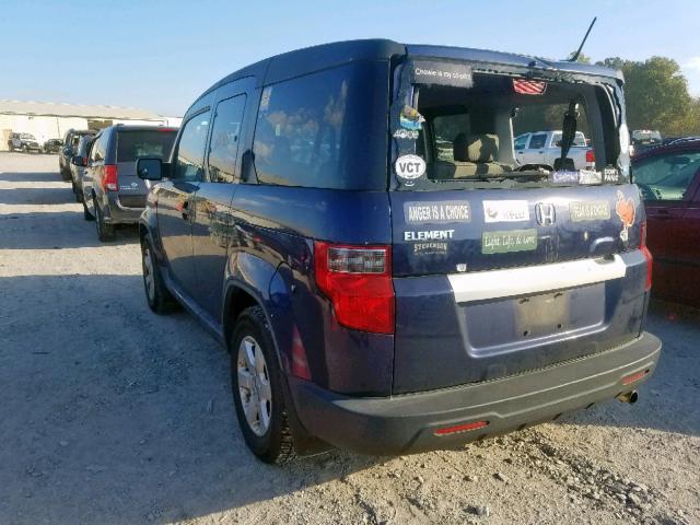 5J6YH18749L000804 - 2009 HONDA ELEMENT EX BLUE photo 3