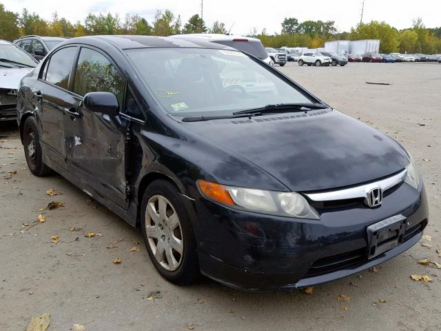 2HGFA16537H504243 - 2007 HONDA CIVIC LX BLACK photo 1